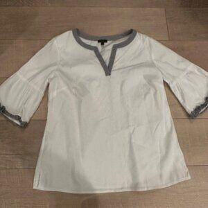 TALBOTS WOMENS BLACK AND WHITE BLOUSE SMALL